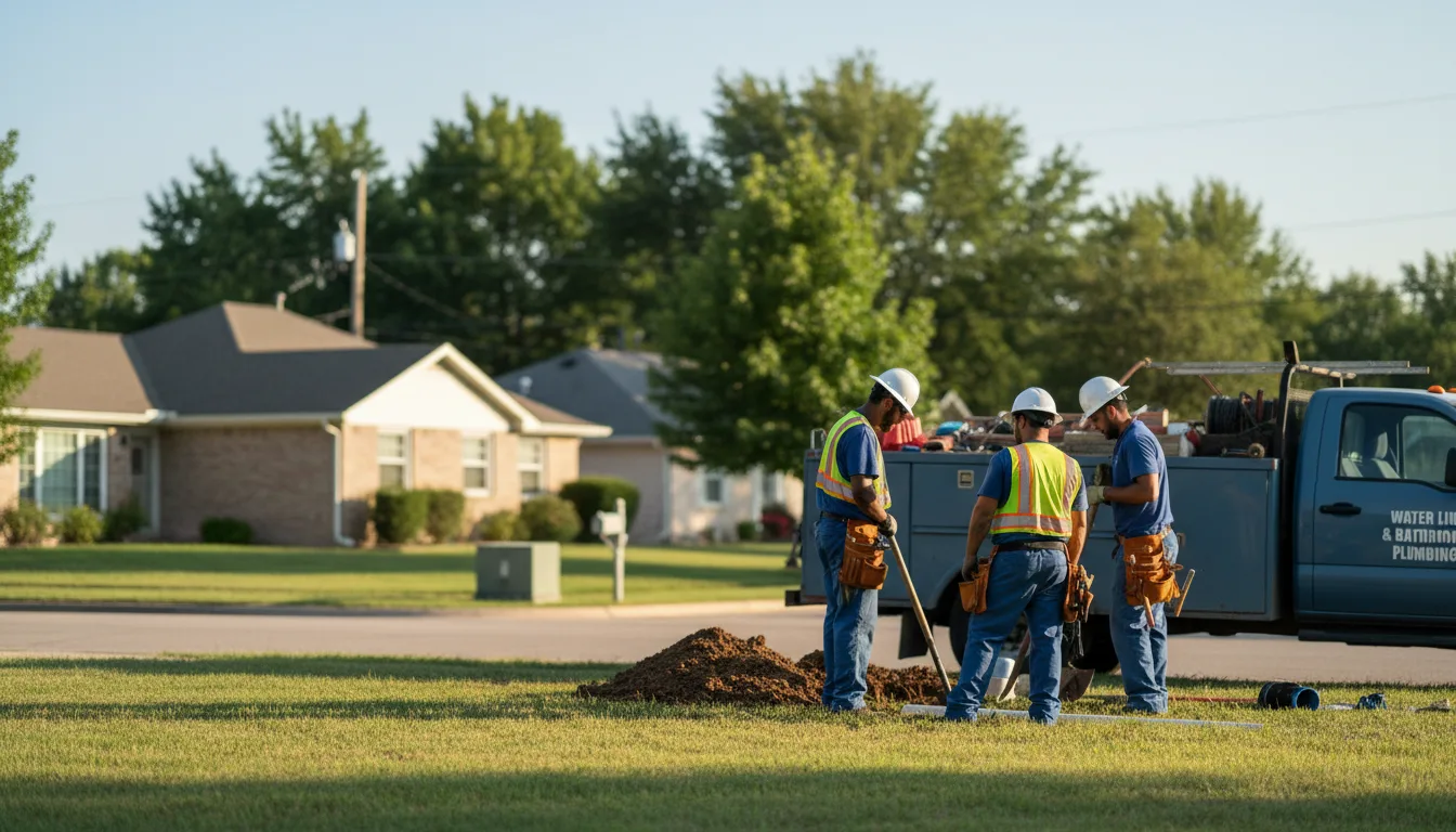 Residential water line and bathroom plumbing service in Darien, WI